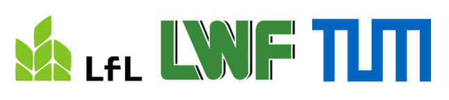 Logos der LfL, LWF und TU München
